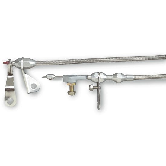 Lokar KDP-20C6HT Polished Ford C-6 Trans Hi-Tech Kickdown Cable Kit