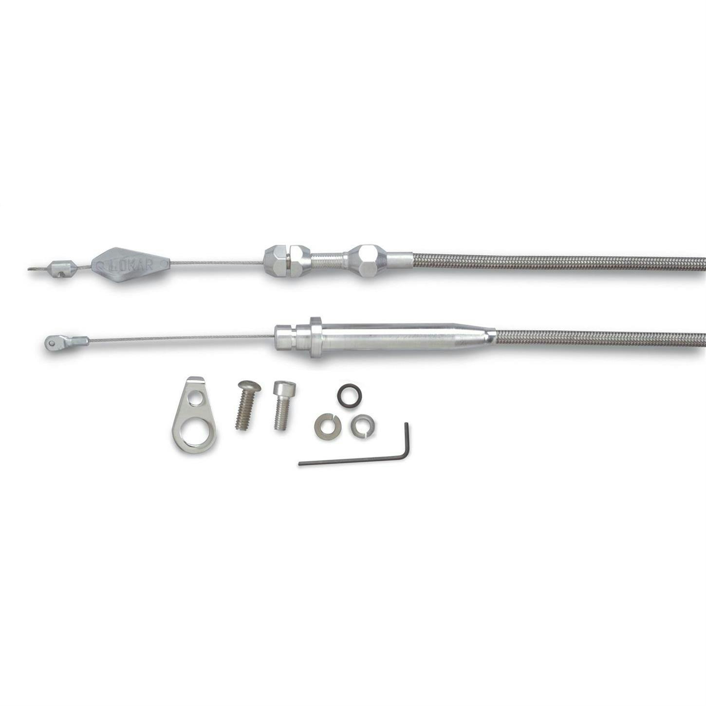 Lokar KDP-24L60HT Polished GM 4L60 Trans Hi-Tech Kickdown Cable Kit