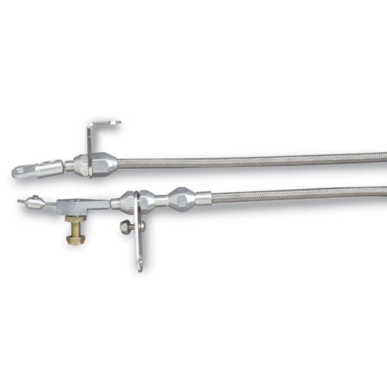 Lokar KDP-2FMXHT Polished Ford FMX Trans Hi-Tech Kickdown Cable Kit