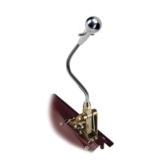 Speedway/Lokar 16in Bench Bend Muscle Shifter, TH350/TH400, Brite