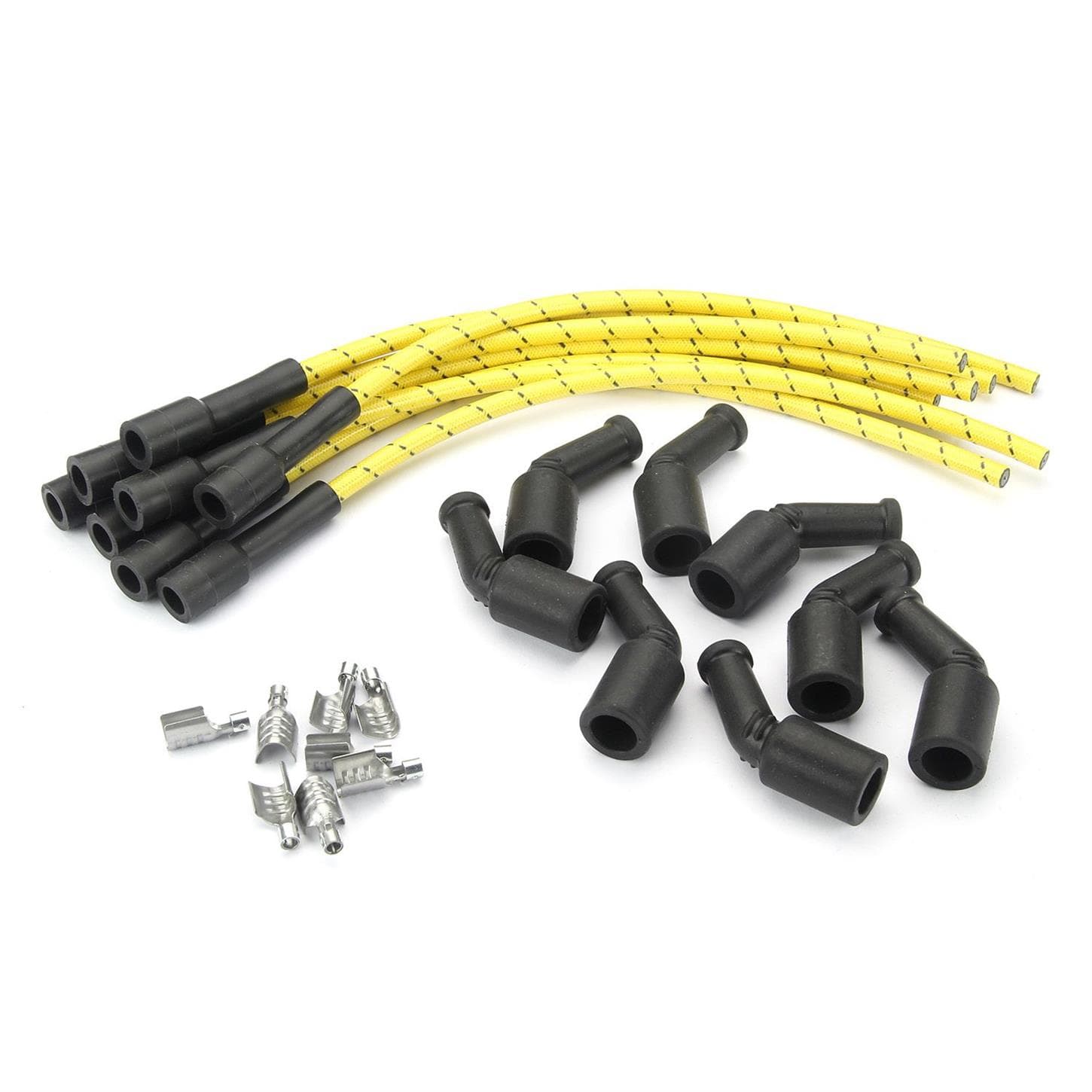 Lokar PW-1023 LS 135D To 180D Cut To Fit Plug Wires, Blk. Tracers