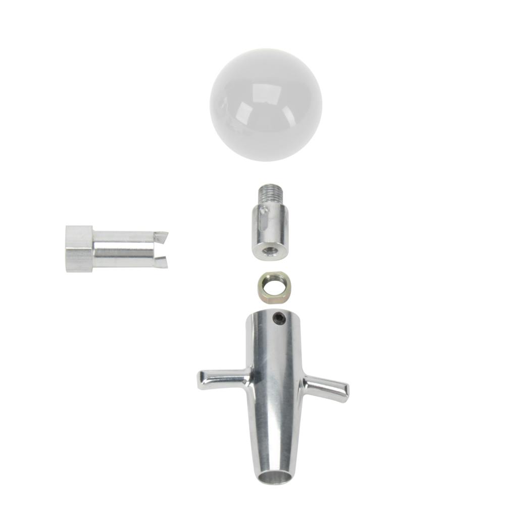 Muscle Car Shift Knob Adapter, Fits Lokar Shifters, White