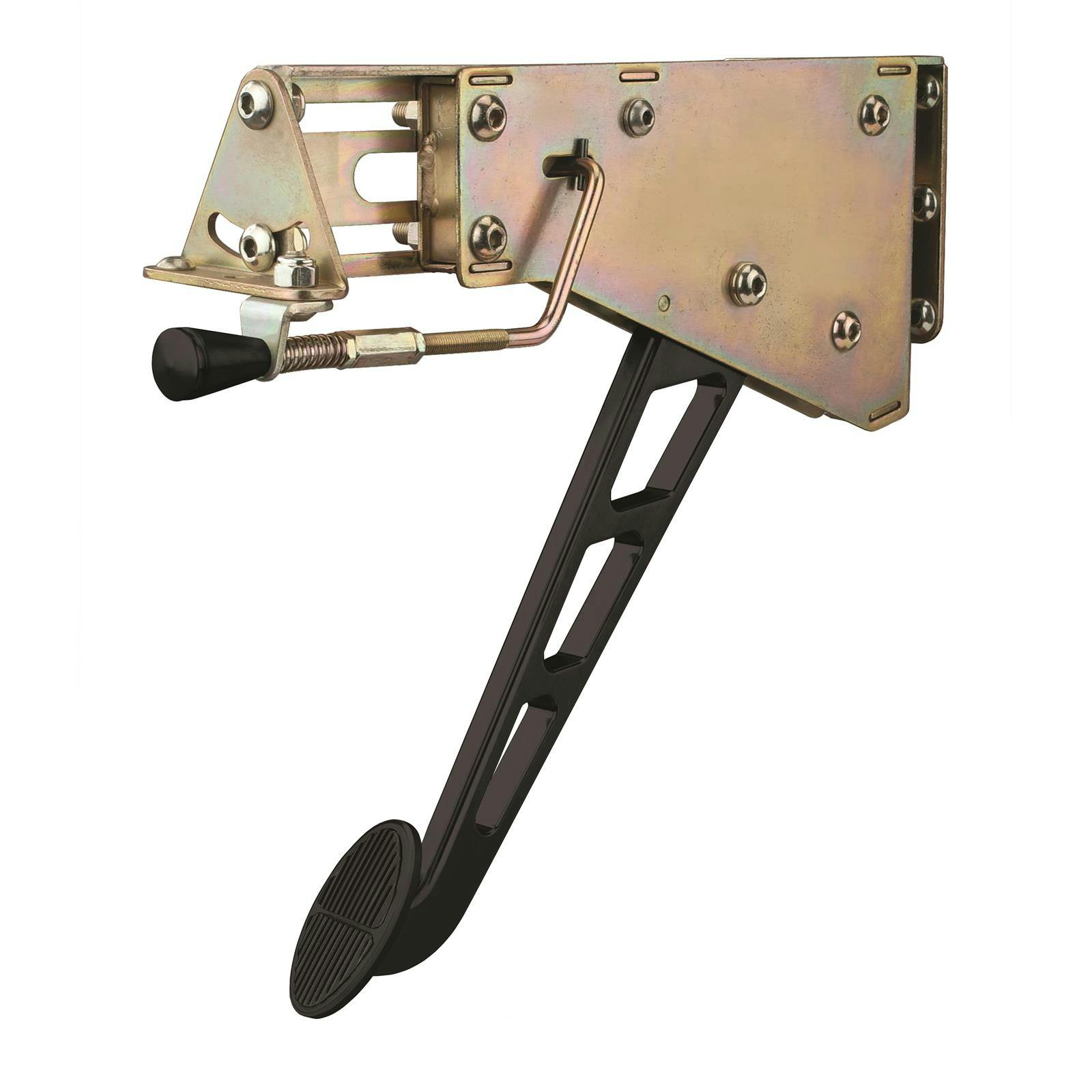 Lokar XEFB-9009 Midnight Series Foot Brake w/Windowed Arm/Oval Pad/Rub