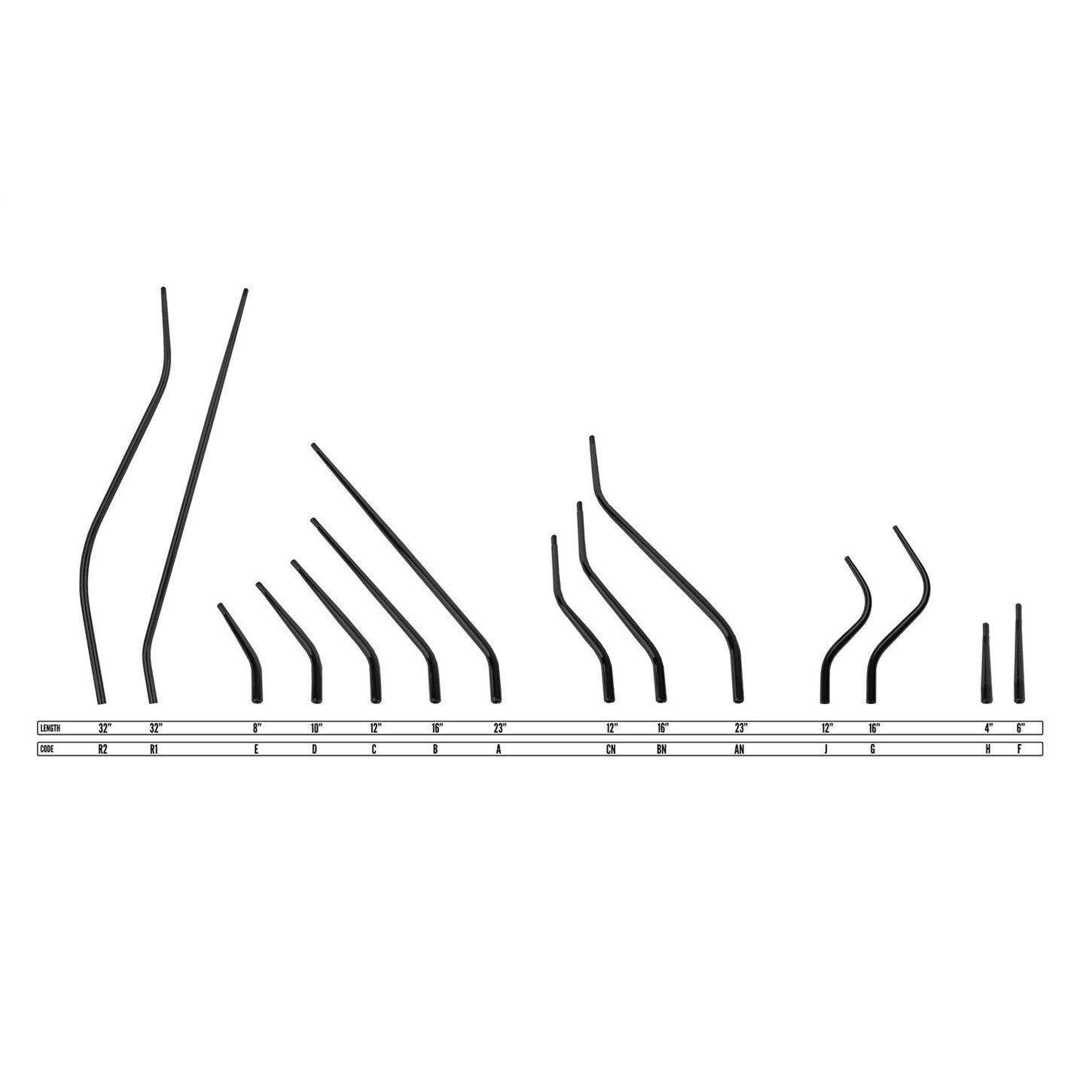 Lokar FM727BNXMB Midnight Series Floor Mount Shifter, 727, 16 In