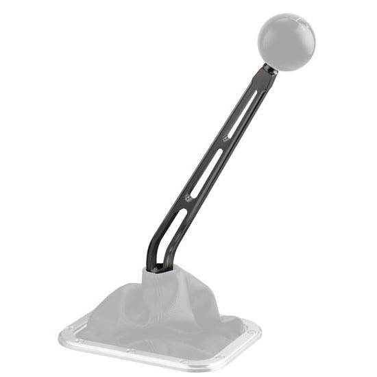 Lokar XMSL612E 8 Inch Single Bend Shifter Lever, Aluminum, Black