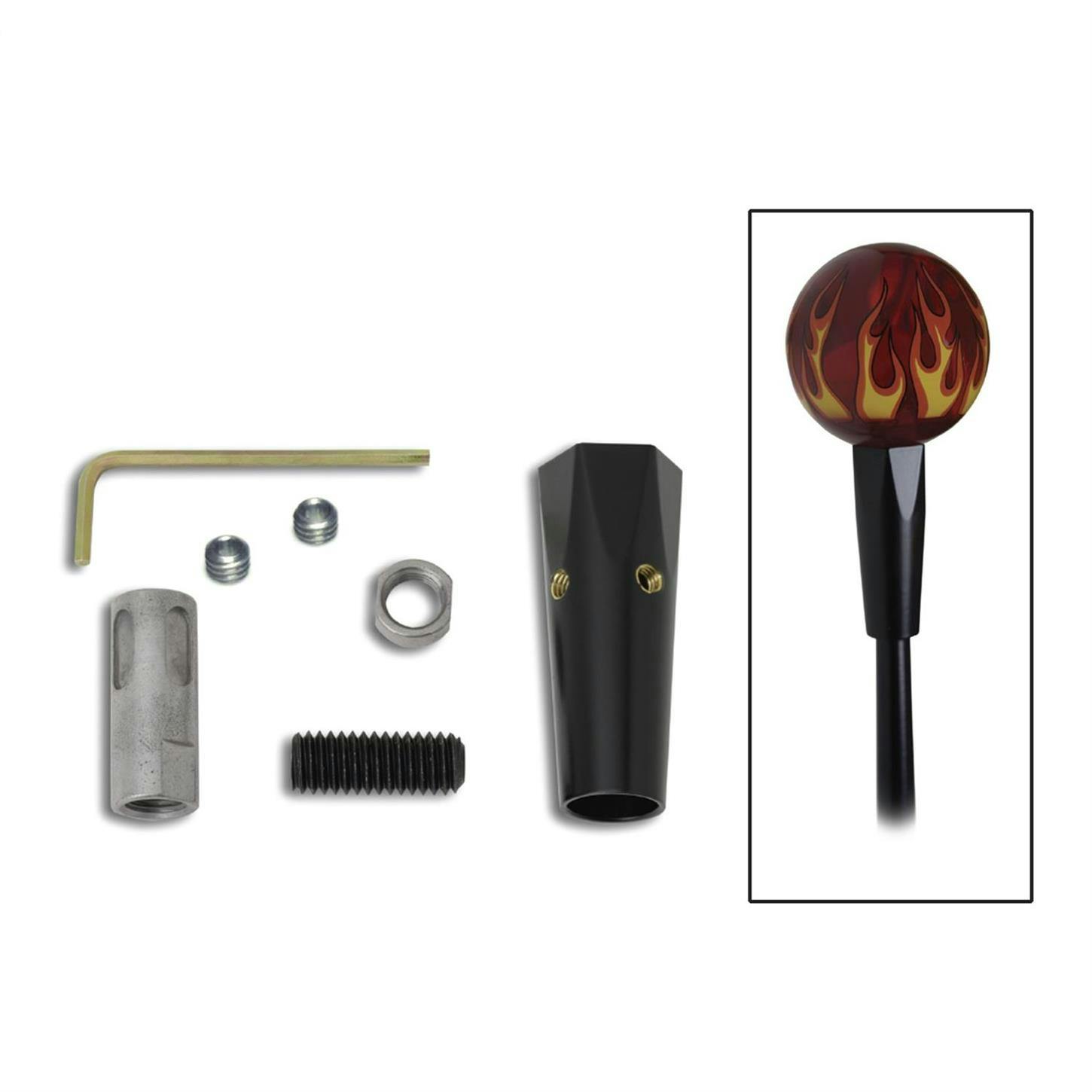 Lokar XSK-6878 Midnight Series Shifter Knob Adapter for 3/8-16 Knob