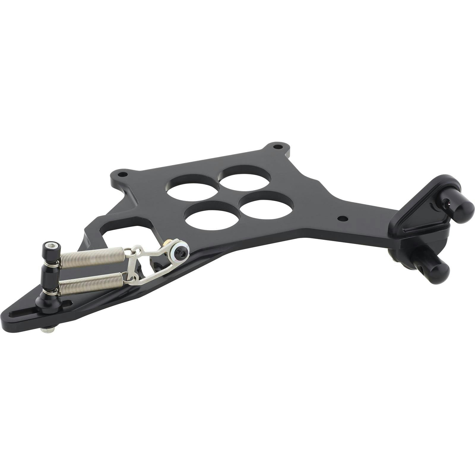 Lokar XTCB-4150 Black Alum 4150 Holley Throttle Bracket/Kickdown Plate