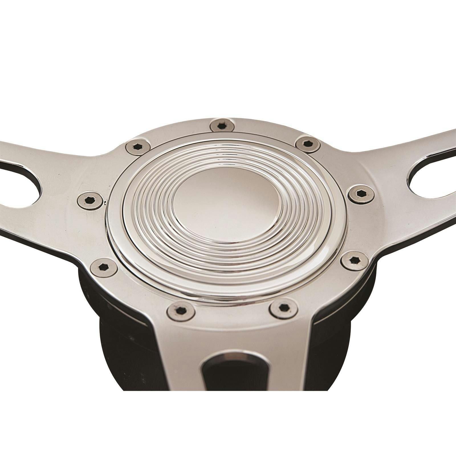 Lecarra 3722 Billet Horn Cover Assembly, Groovy Logo Polished