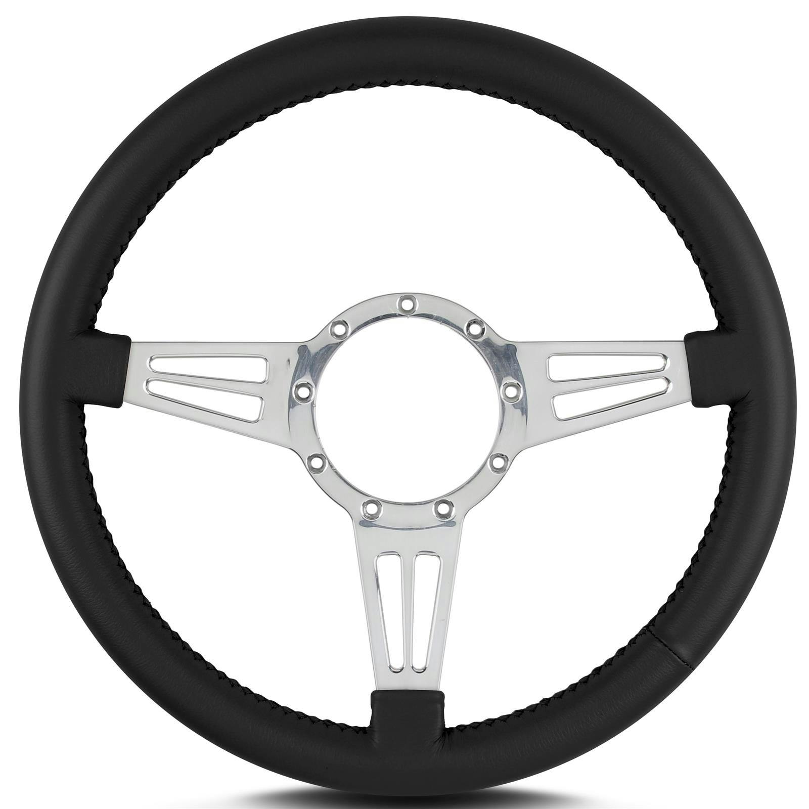 Lecarra 44401 14 Inch Steering Wheel, Mark 4 Dbl Slot, Black Wrap