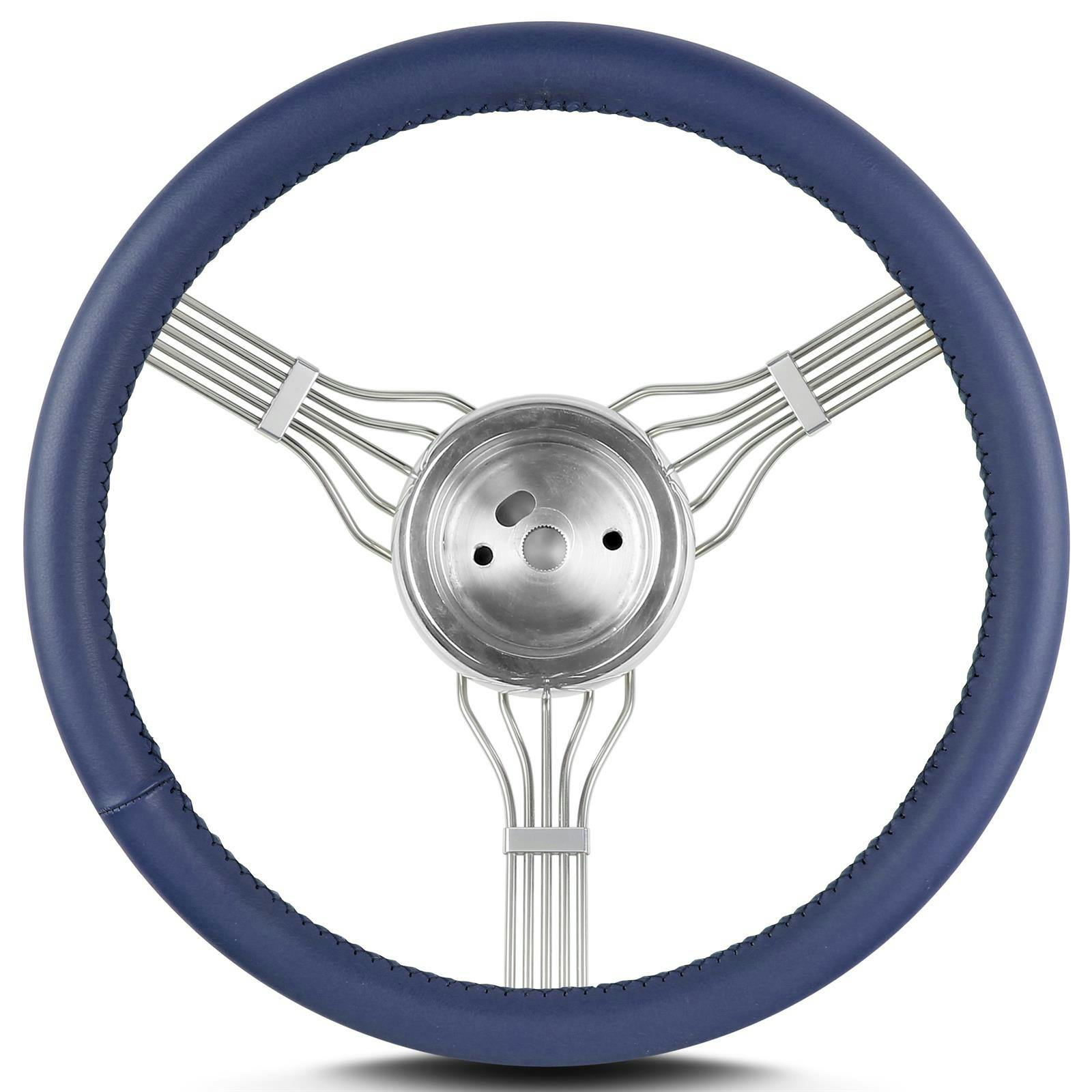 Lecarra 55304 15 Inch Banjo Steering Wheel, GM Hub, Blue Wrap