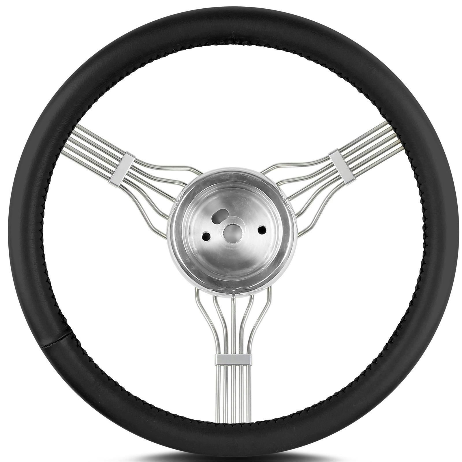 Lecarra 55401 15 Inch Steering Wheel, Newstalgic Banjo Black Wrap