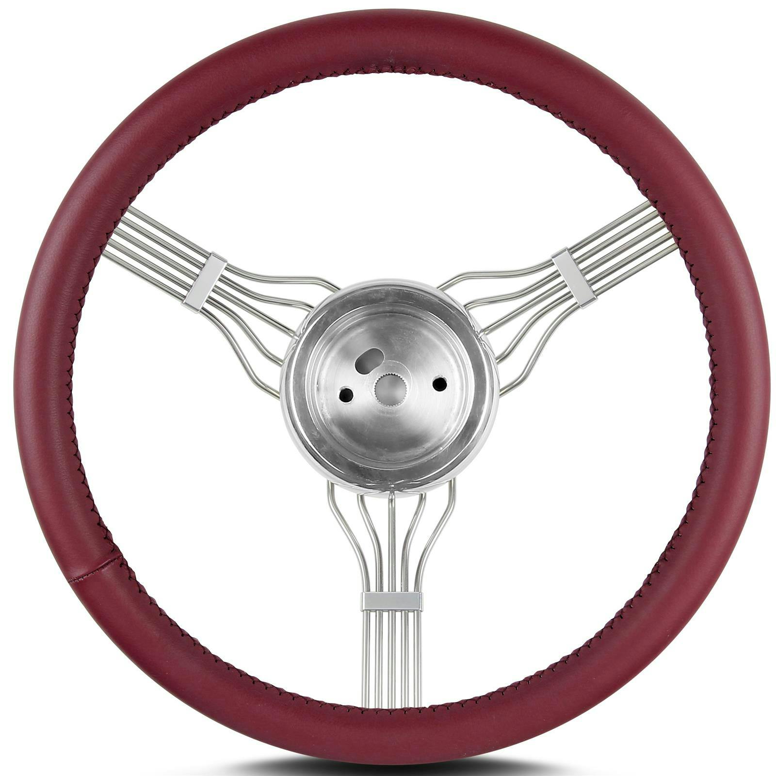 Lecarra 55403 15 In. Banjo Steering Wheel, Flaming River,Burgundy