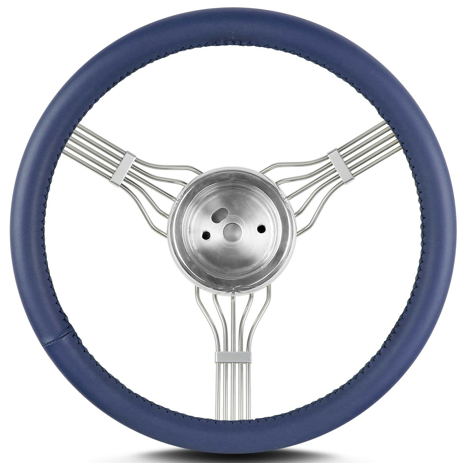Lecarra 55404 15 Inch Banjo Steering Wheel, Flaming River, Blue
