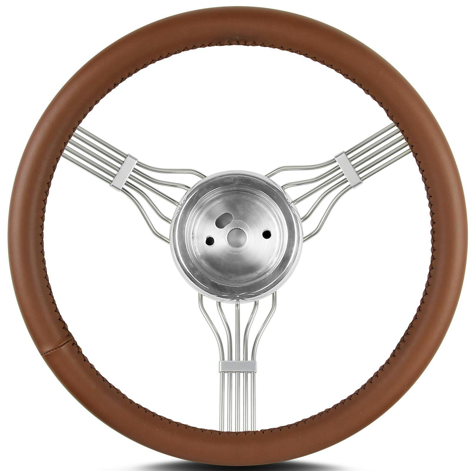 Lecarra 55405 15 In. Banjo Steering Wheel, Flaming River, Caramel