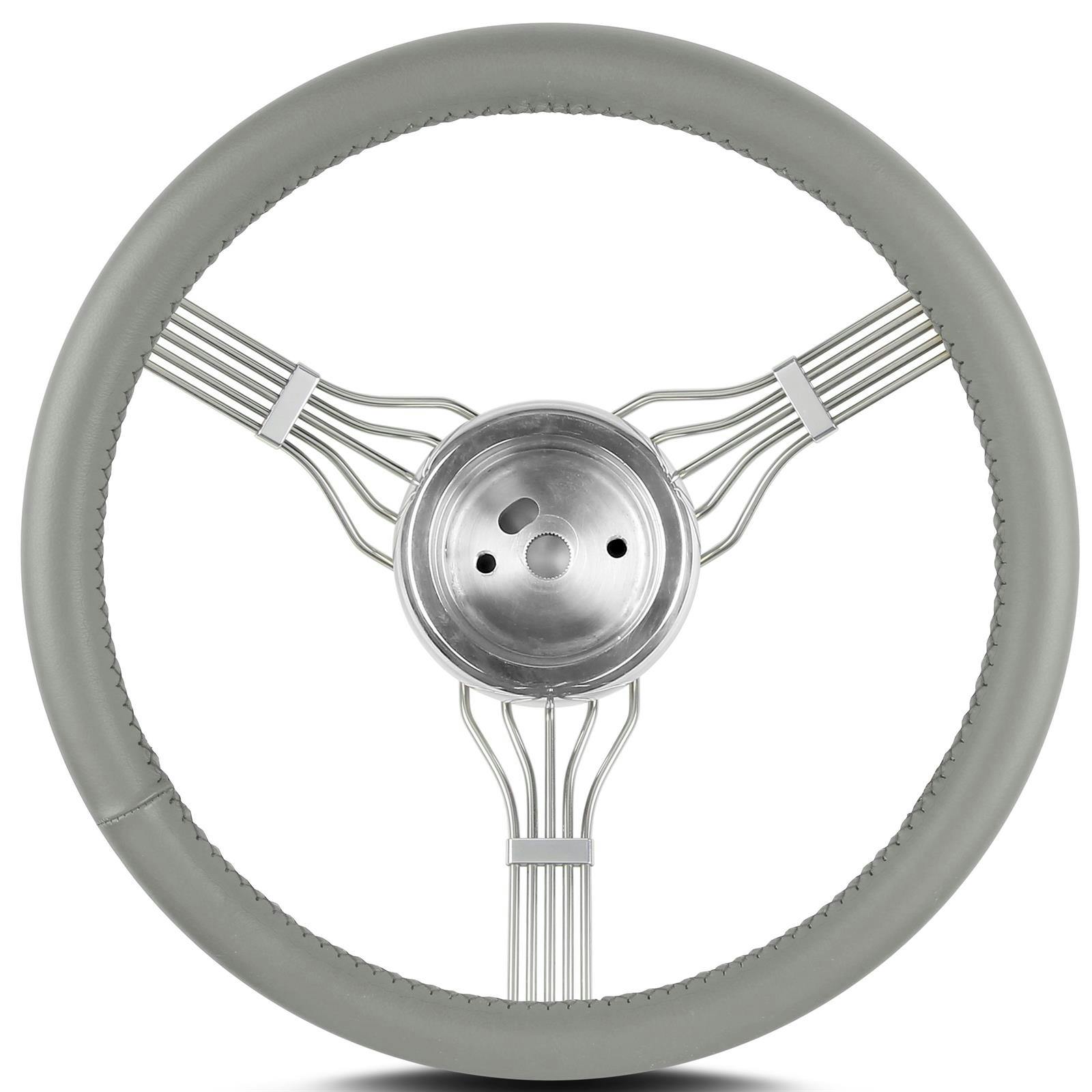 Lecarra 55407 15 In. Banjo Steering Wheel, Flaming River, Lt Grey