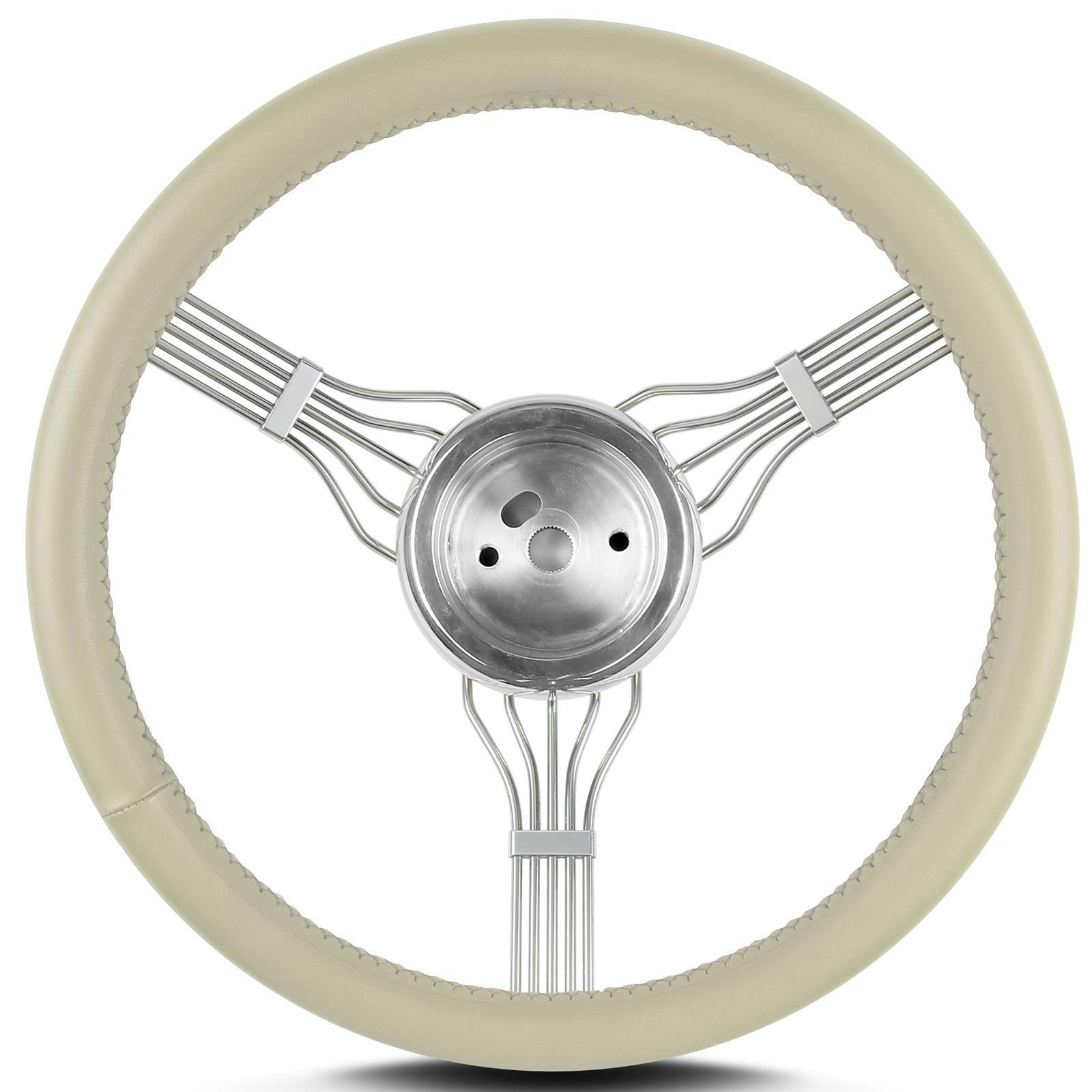 Lecarra 55413 15 Inch Banjo Steering Wheel, Flaming River, Bone