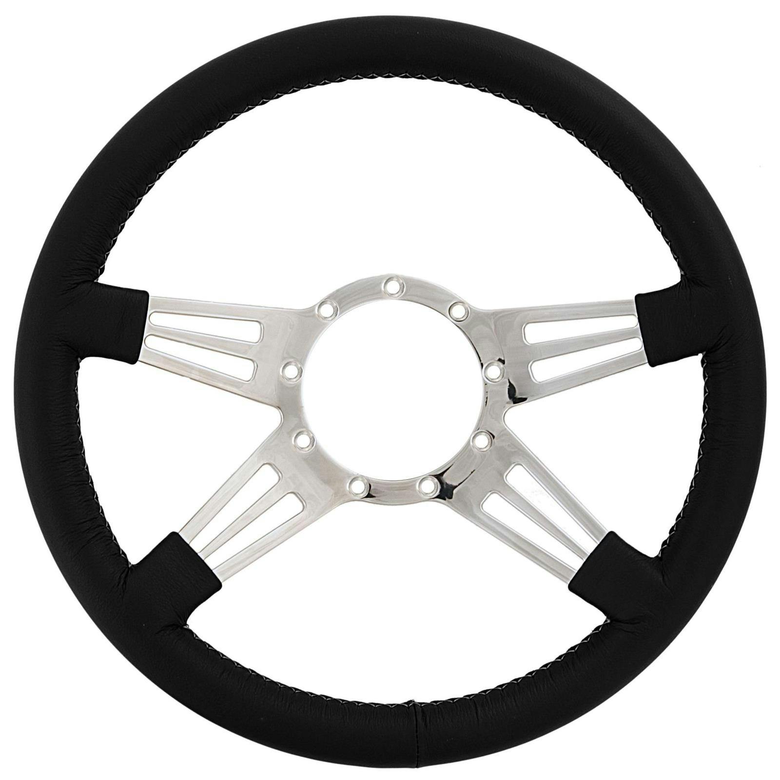 Lecarra 96201 14 Inch Steering Wheel, Mark 9 Dbl Slot, Black Wrap