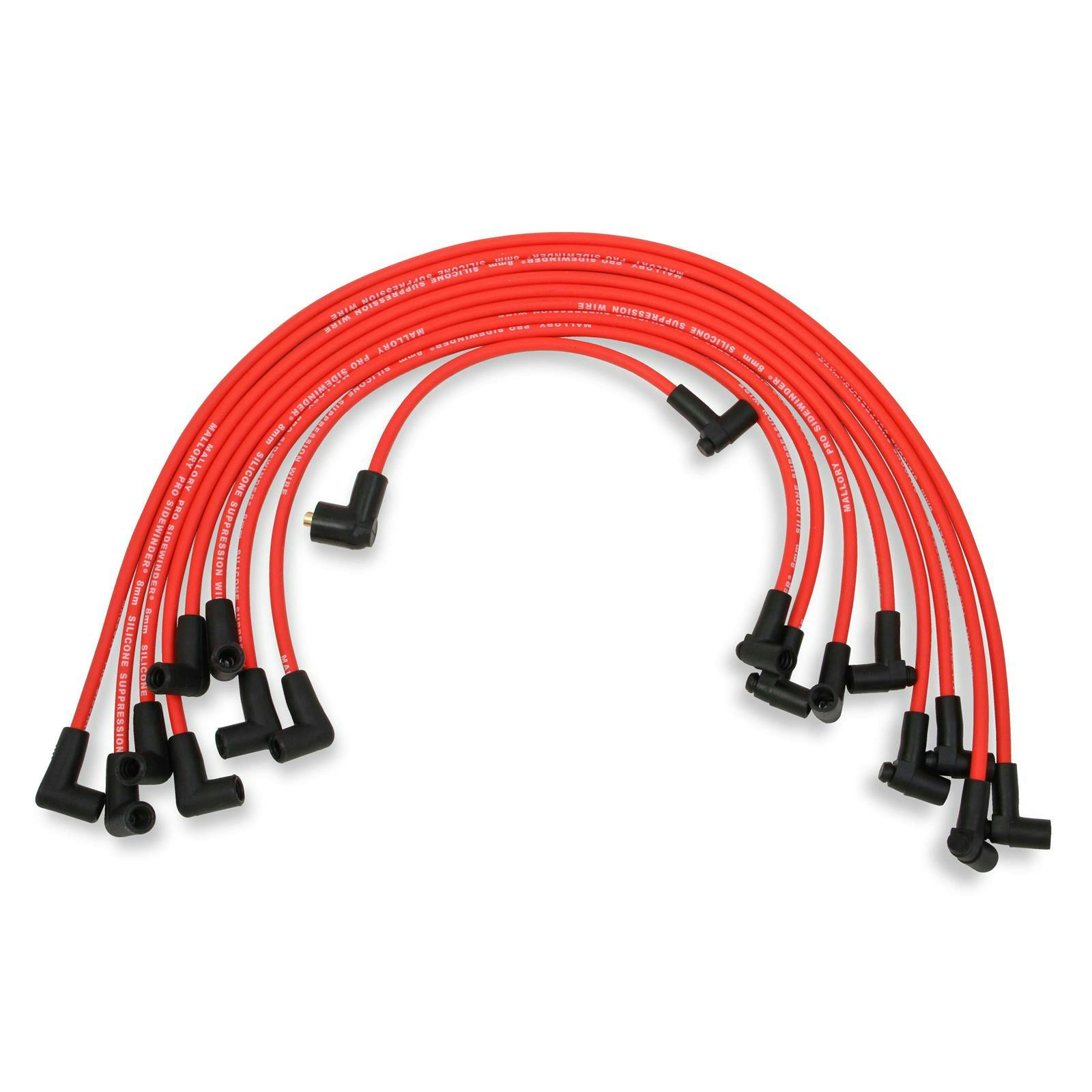 Mallory 600 Pro Wire, Small Block Chevy, HEI, 8mm, Red