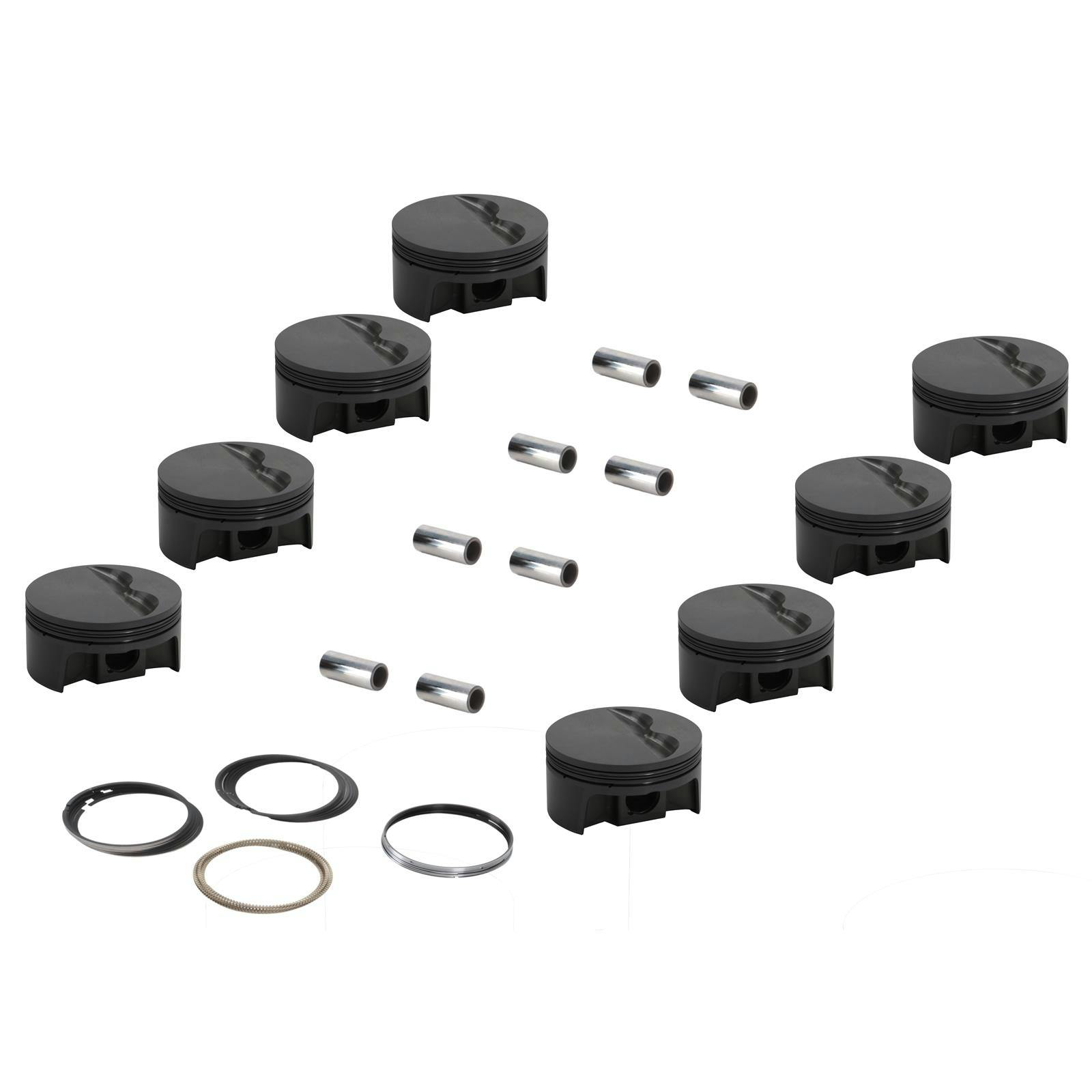 MAHLE SBC Forged Flat Top Piston Kit, 6.0 Inch Rod