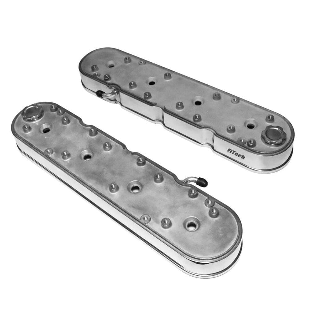 FiTech 131103 Polished LS Plus Tall Valve Covers, w/Coil Mounts