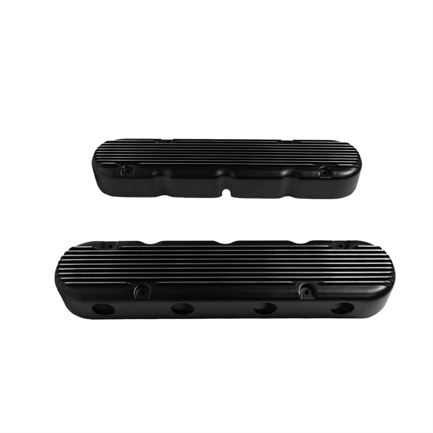 FiTech 131202 Black LS Plus Valve Covers, w/Coil Mounts/Finned