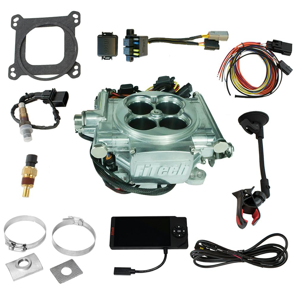 FiTech 30006 Go EFI 4 System, 600HP Power Adder, Bright Aluminum