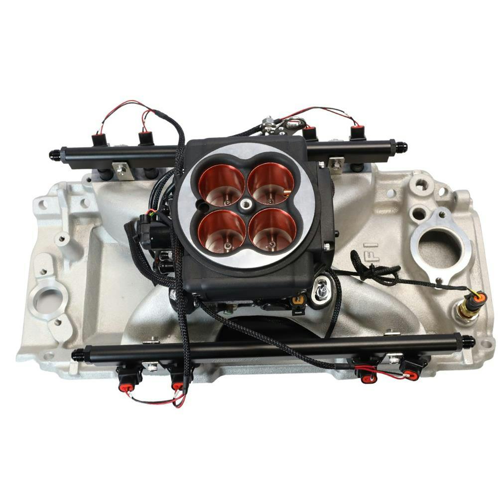 FiTech 30258 Go Port EFI Fuel Injection System, BBC, Black