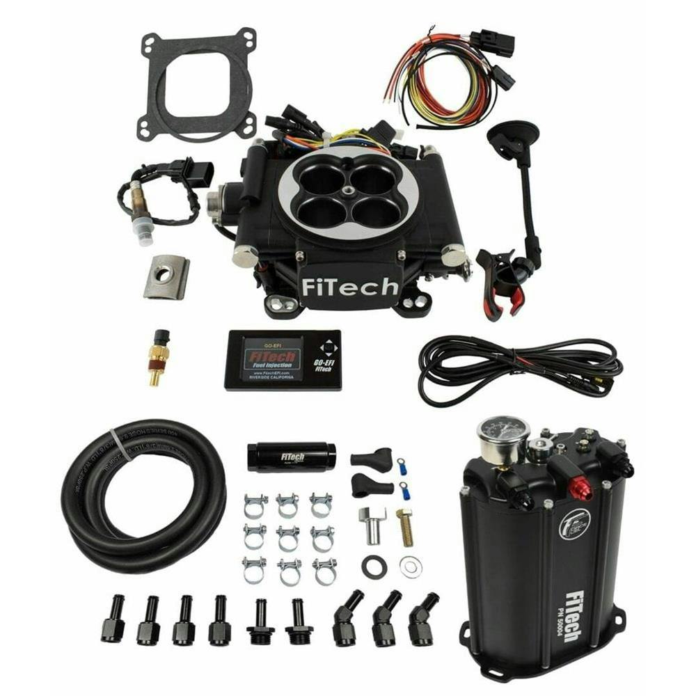 FiTech 35202 Master Kit Go EFI 4 System, Black, Force Fuel System