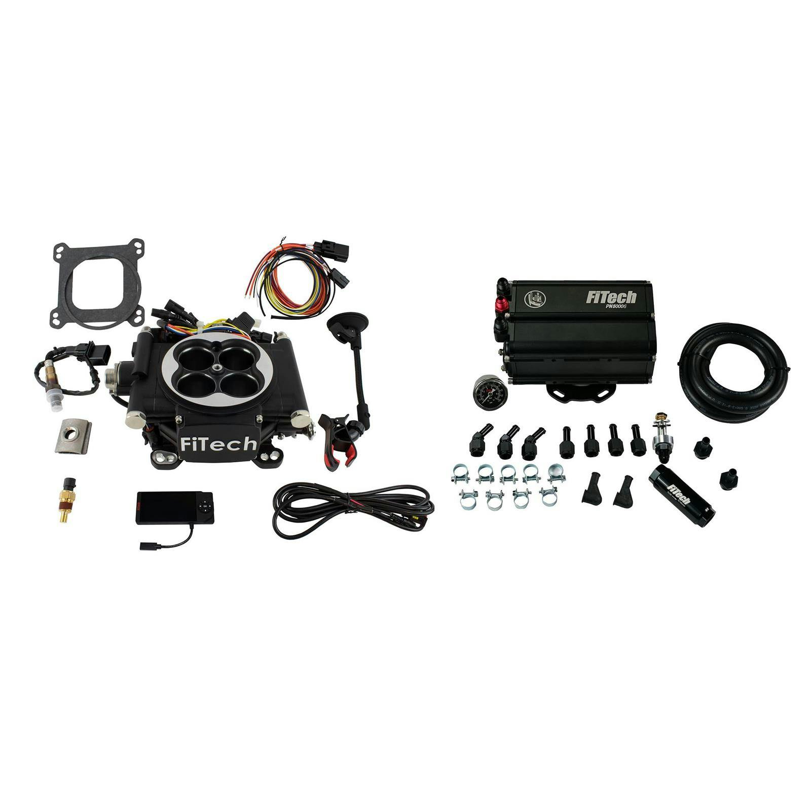 FiTech 35502 EFI 4, Power Adder, Force Fuel Mini Delivery, Black