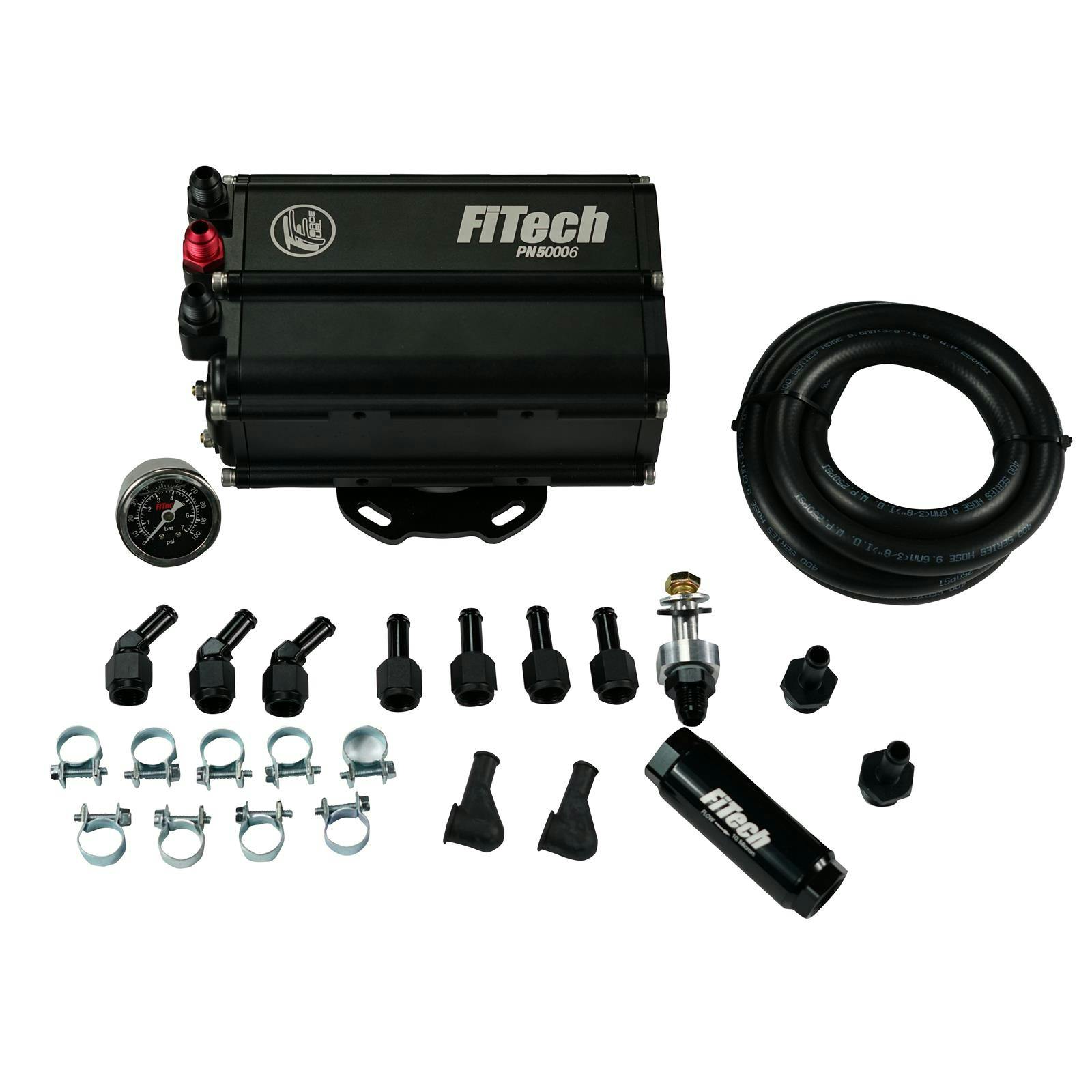 FiTech 50006 Go Fuel, Force Fuel Mini Surge Tank, 255 LPH, 58 PSI