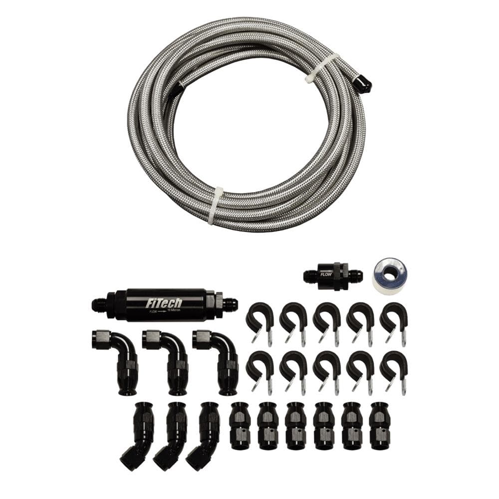 FiTech 51007 Go-Fuel Stainless Steel Braided Fuel Kit