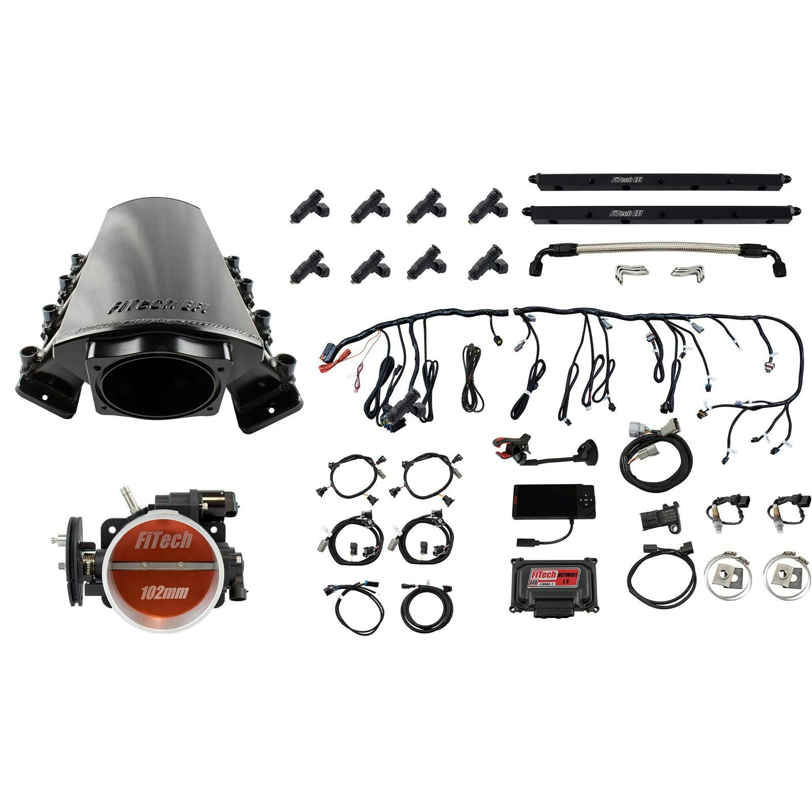 FiTech 70037 Ultimate LS7 1000HP EFI, Short Intake, Trans Control