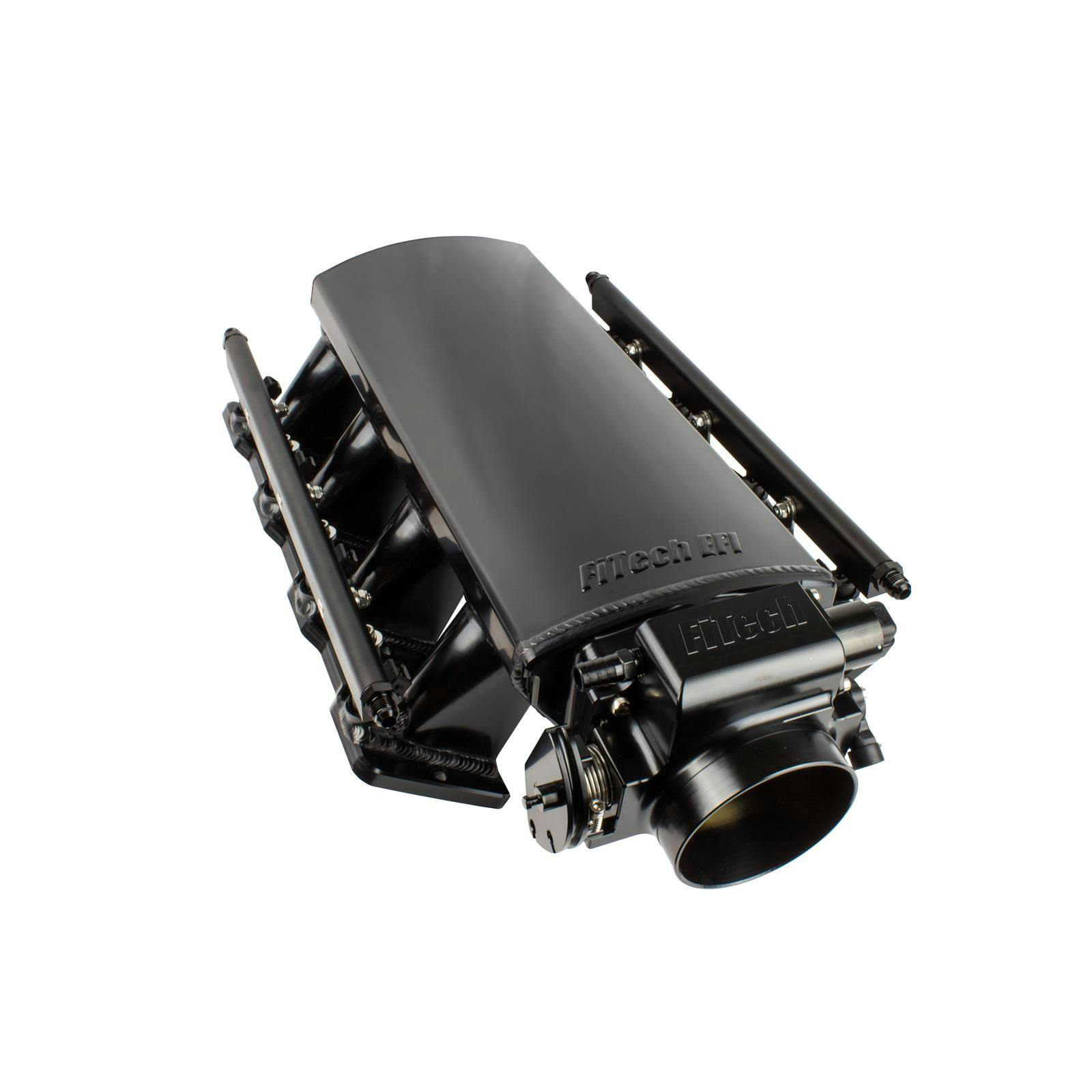 FiTech 70071 Loaded LS1 Aluminum Intake Manifold 500HP Kit, Black