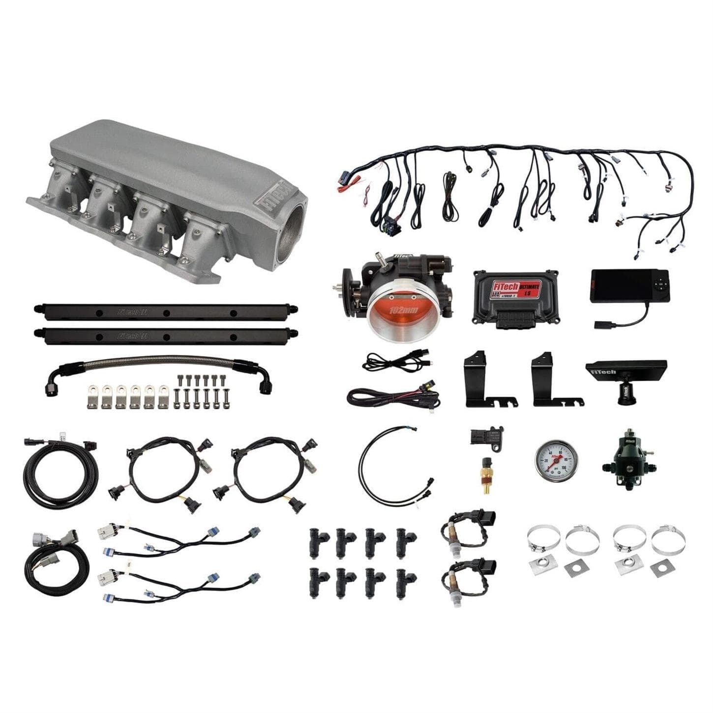 FiTech 73308 Nitro-Port Cast, LS3 1000HP EFI With Trans Control