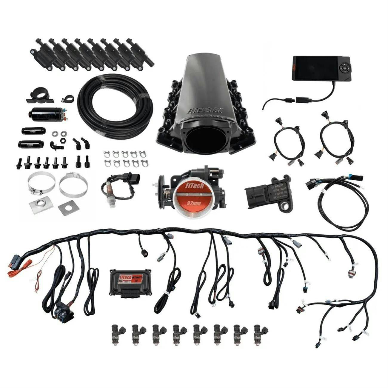 FiTech 79101 LS Kit W/ 70001 Plus Inline Fuel Pump And Coil Pack