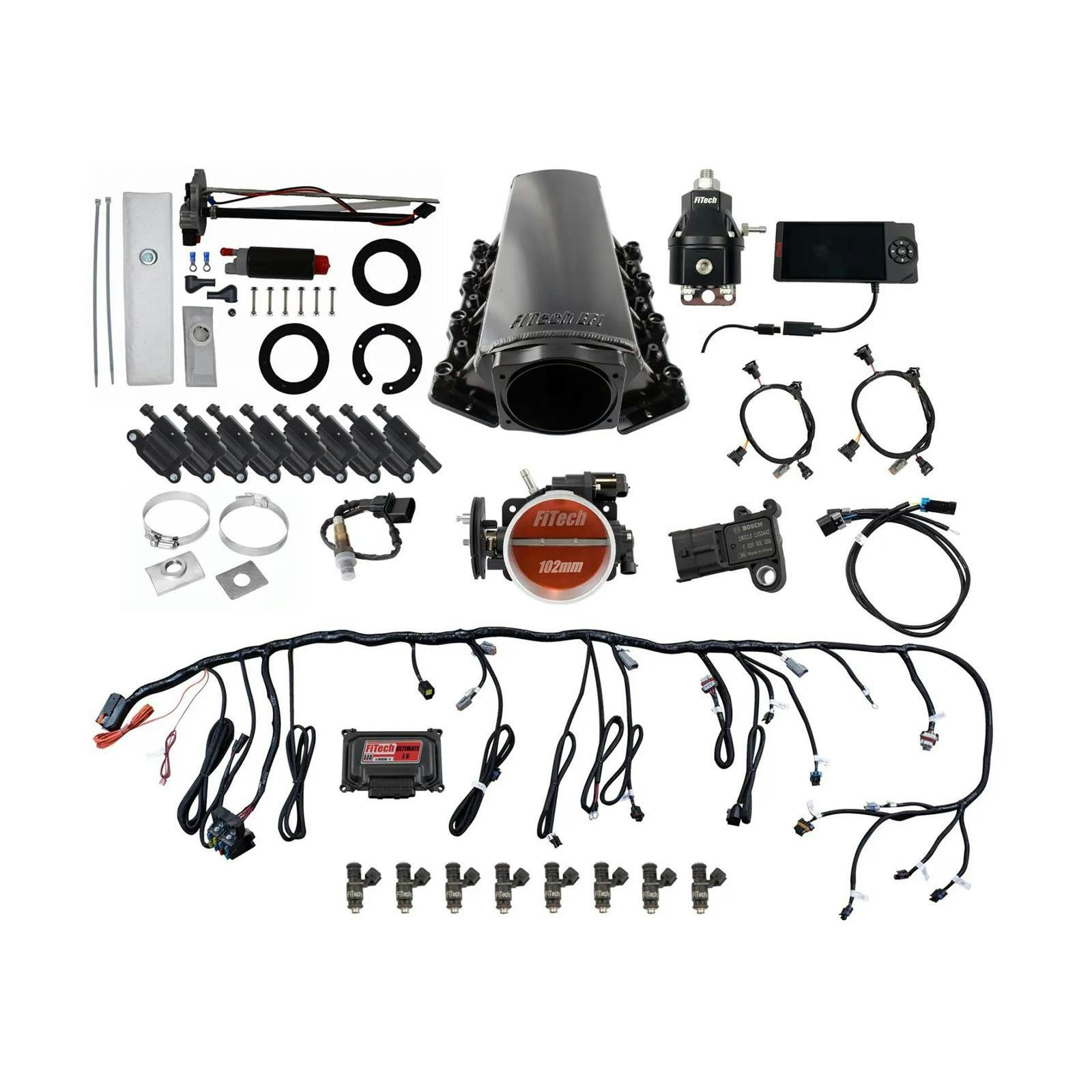 FiTech 79603 LS Kit 70003 W/ 50015 Module, 54001, LED Coil Pack