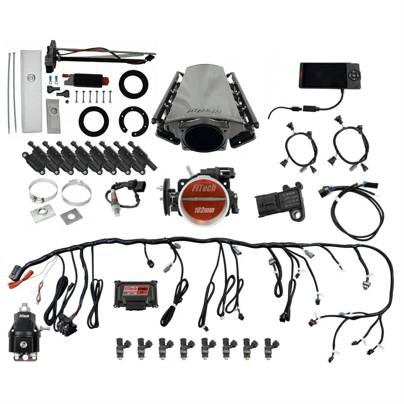 FiTech 79613 LS Kit 70013 W/ 50015 Module, 54001, LED Coil Pack