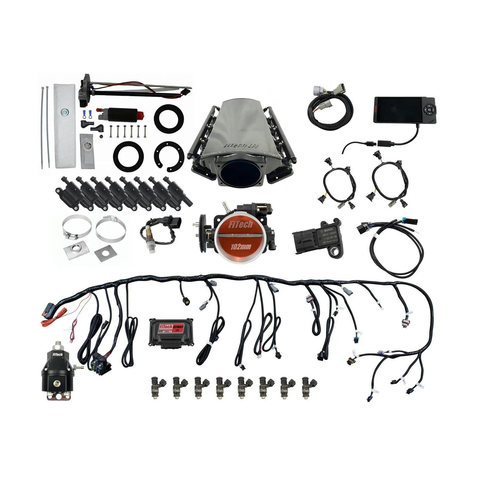 FiTech 79614 LS Kit 70014 W/ 50015 Module, 54001, LED Coil Pack