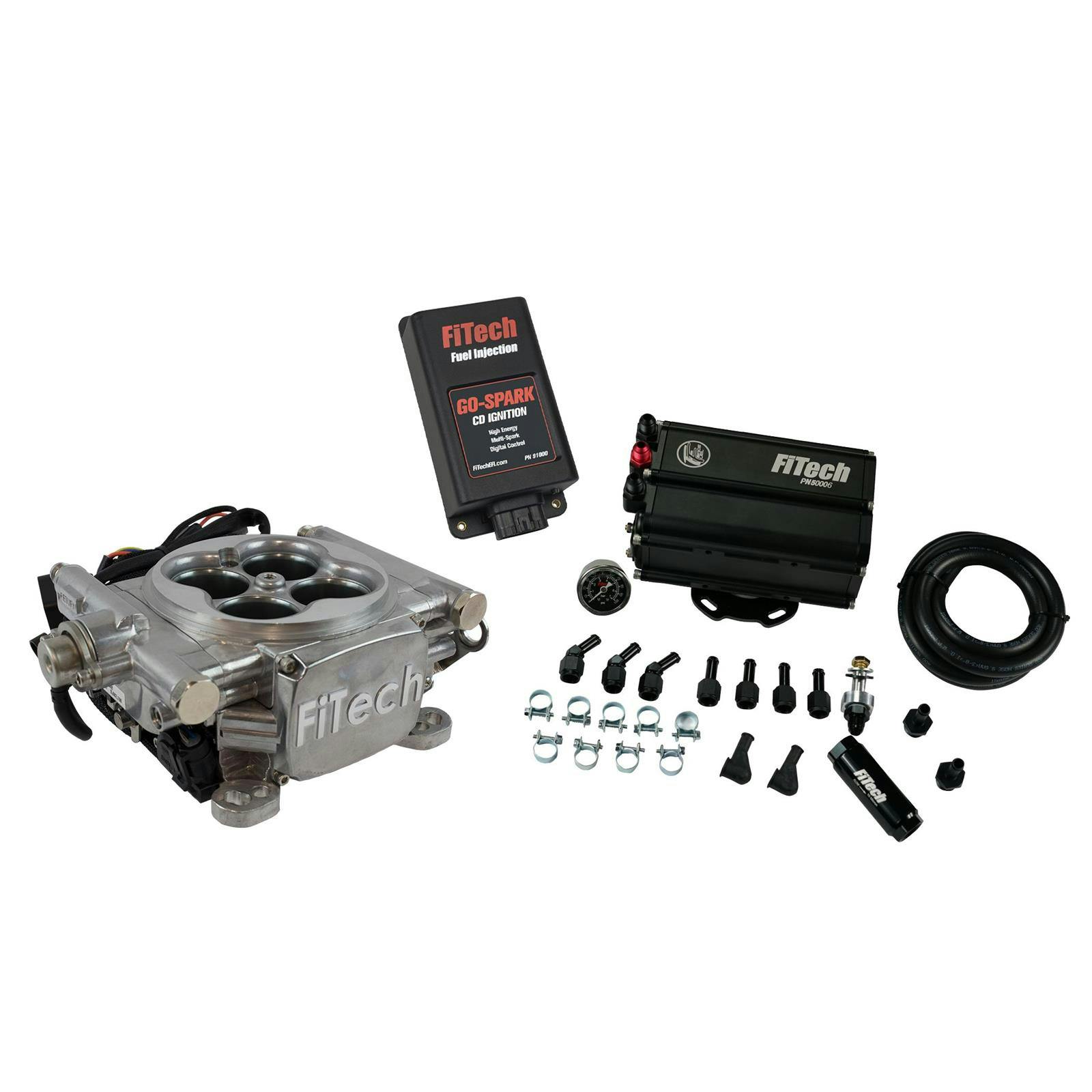 FiTech 93551 Go EFI 4 600HP, Force Fuel Mini, CDI Box, Bright