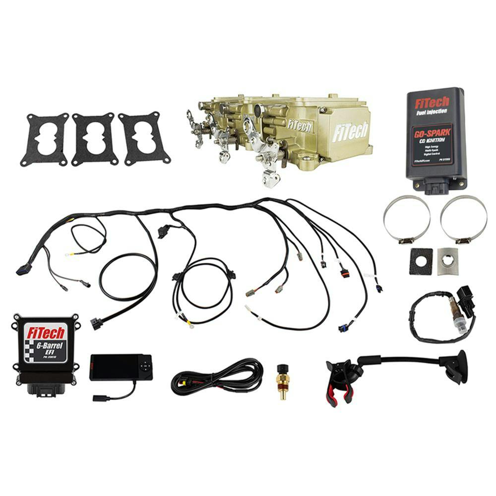 FiTech 93961 Go EFI 3x2 Tri Power EFI Classic Gold External ECU