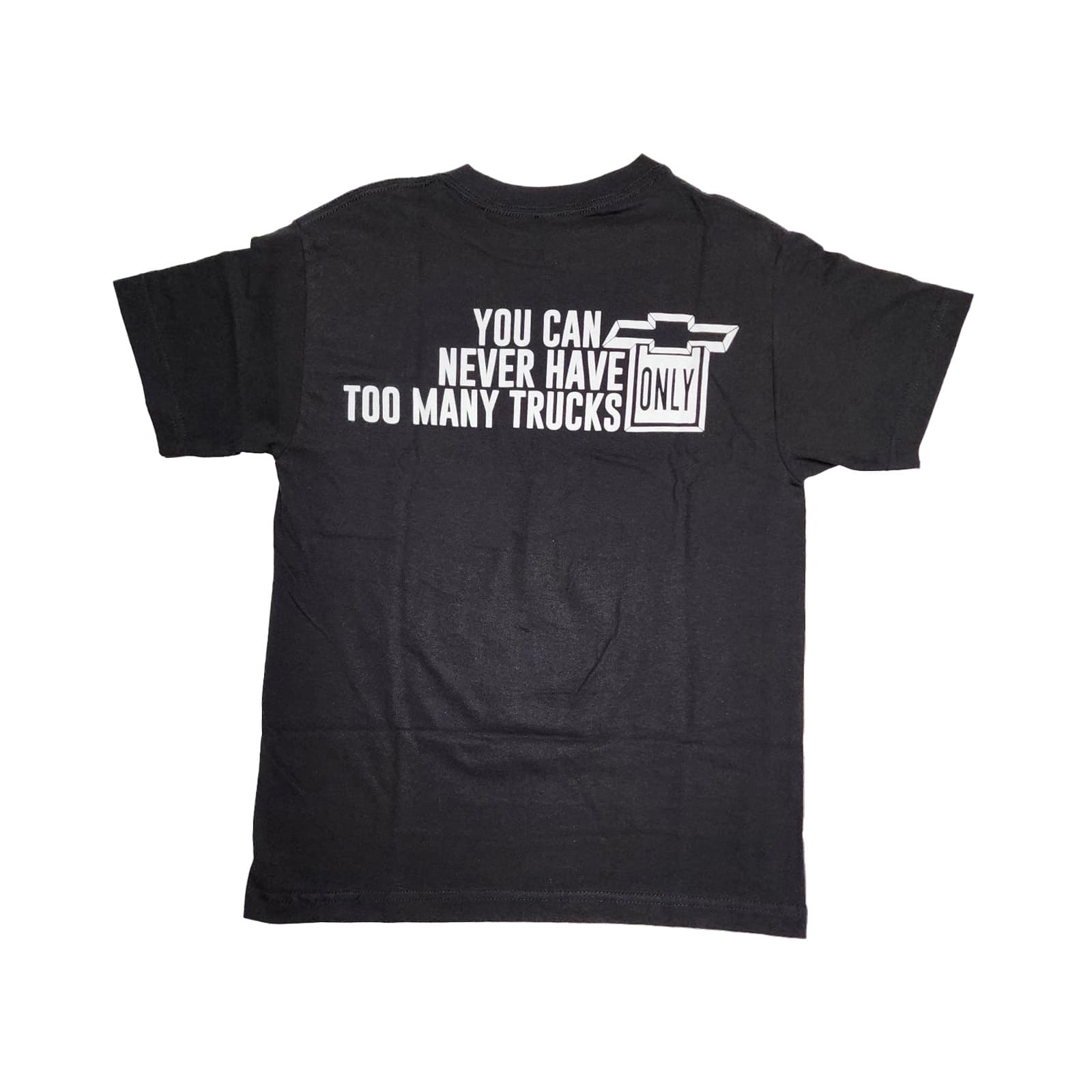 Chevy Only Never Too Many Trucks Black T-Shirt