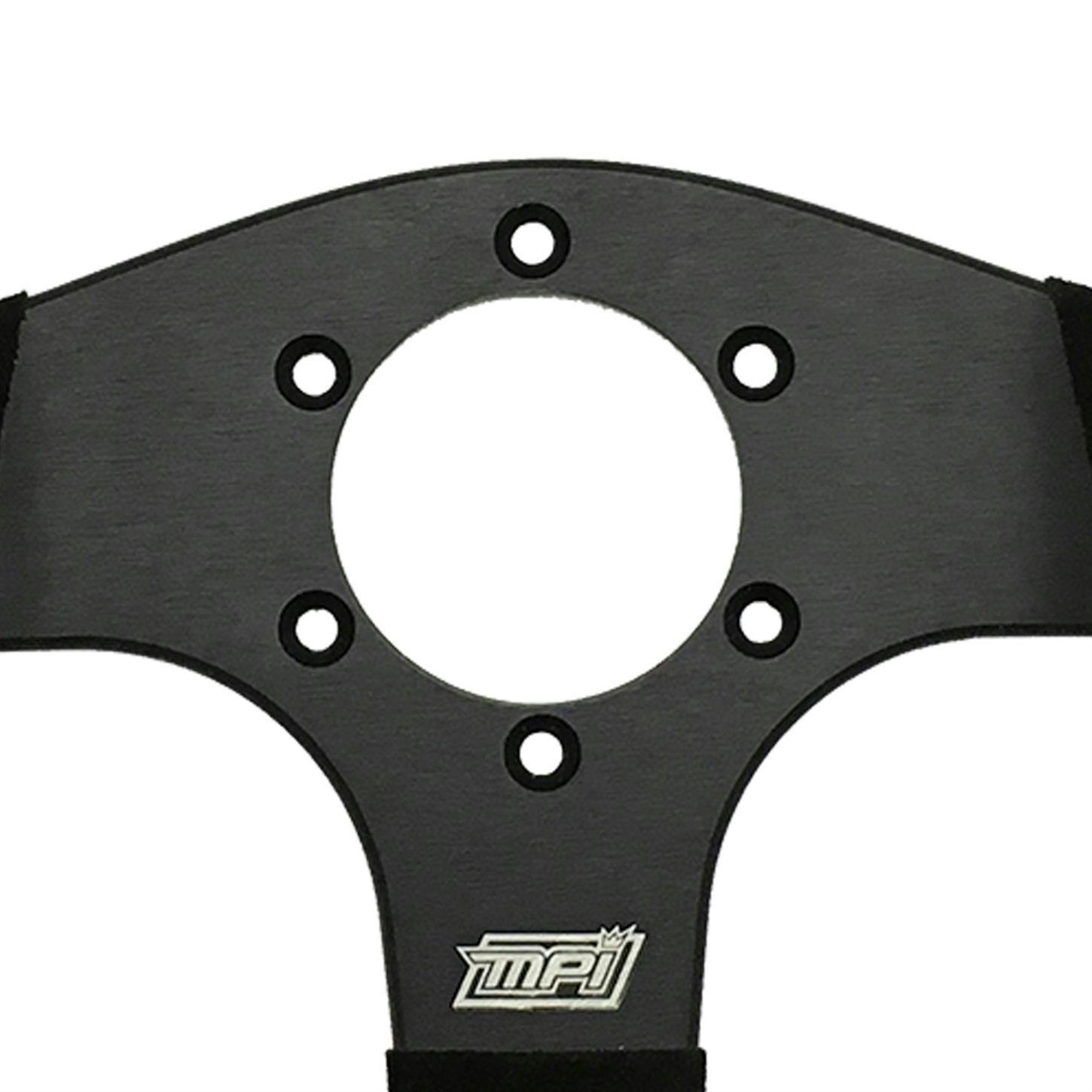 MPI MPI-GT2-13 GT Model, D Shaped Suede Steering Wheel, Aluminum