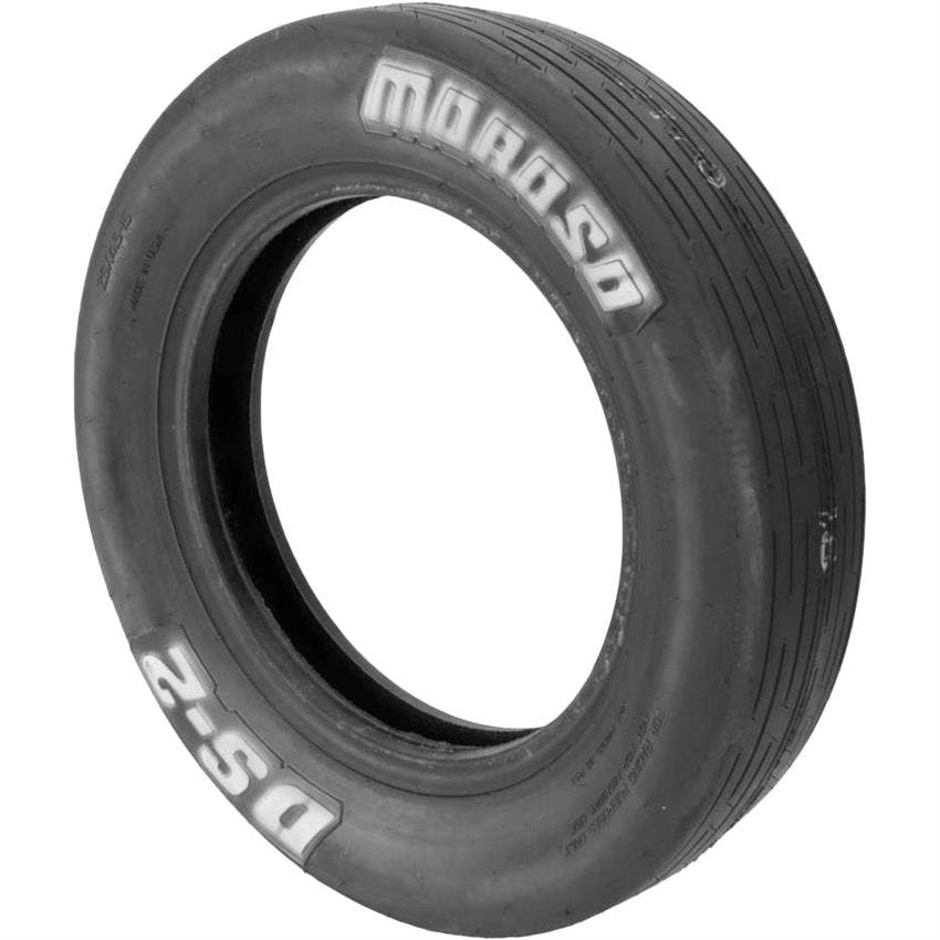 Moroso 17025 DS-2 Front Drag Tire, 25 x 4.5 x 15 Inch, Blackwall