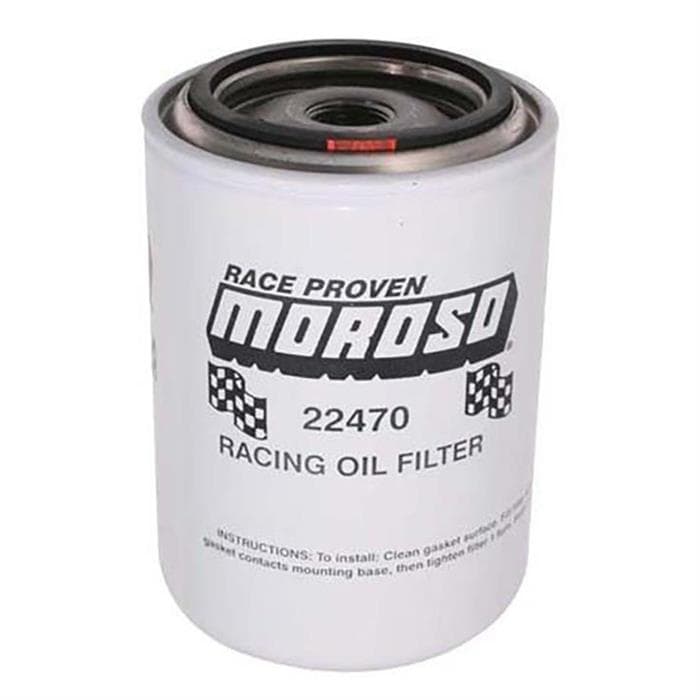 Moroso 22470 Oil Filter, Ford, Mopar, Import, 3/4 In., 5 1/4 In