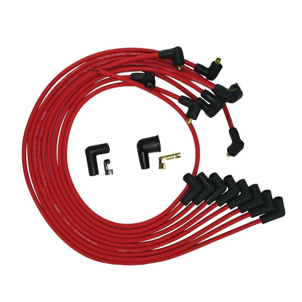 Moroso 52044 Wire Set Ultra BBC Under Header 90 Deg Plug, Non-HEI