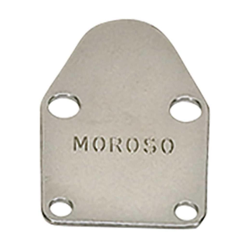 Moroso 65393 Fuel Pump Plate, Chrome, SBC