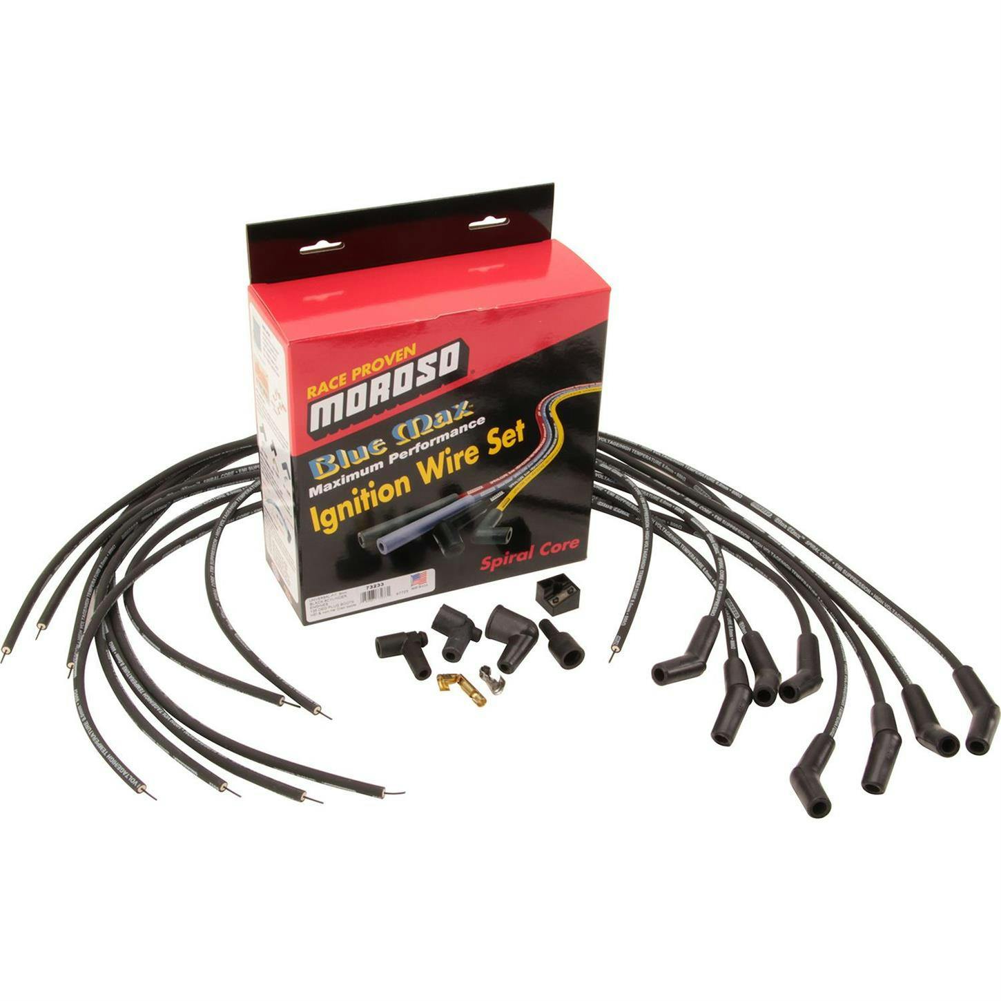 Moroso 73233 Blue Max Universal Fit Spark Plug Wires, 135 Deg Boots