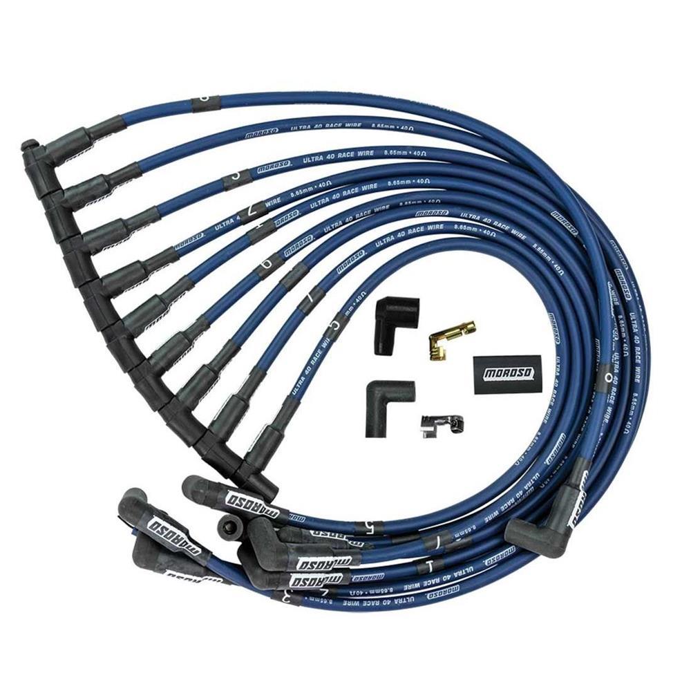 Moroso 73664 Ignition Wire Set, Ultra 40, Unsleeved, SBC, HEI