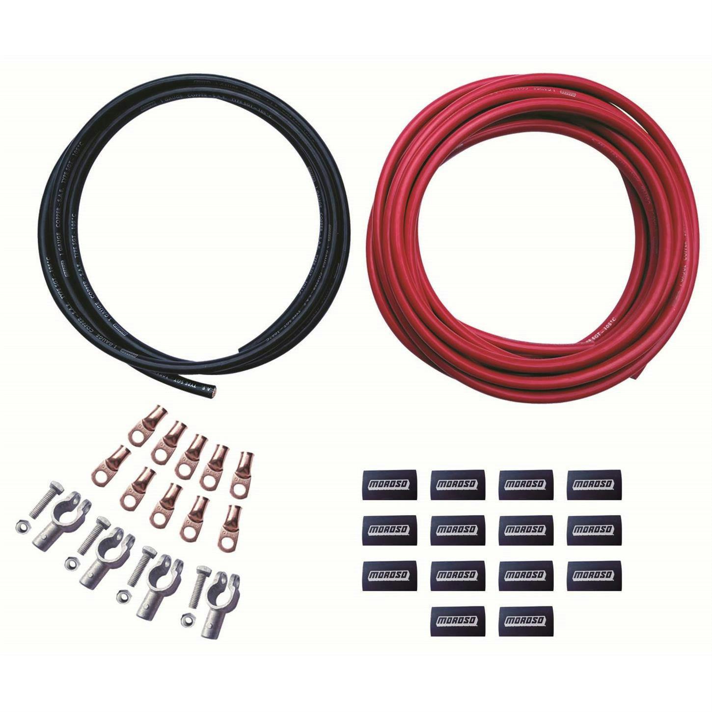 Moroso 74056 Battery Cable Kit, Remote/Dual, Crimp On Terminals