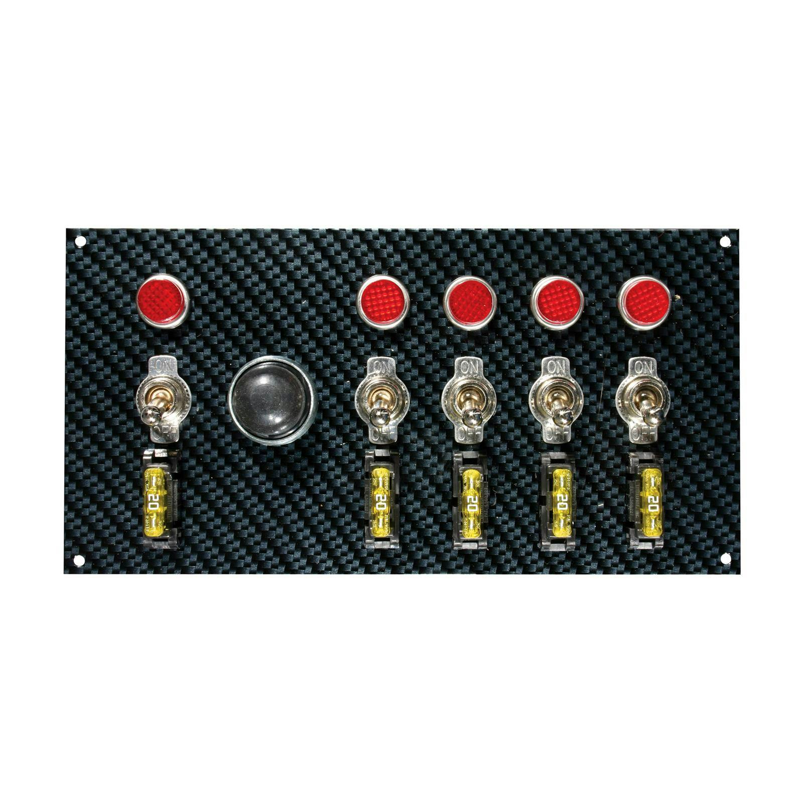 Moroso 74139 Switch Panel, Toggle, Grey/black